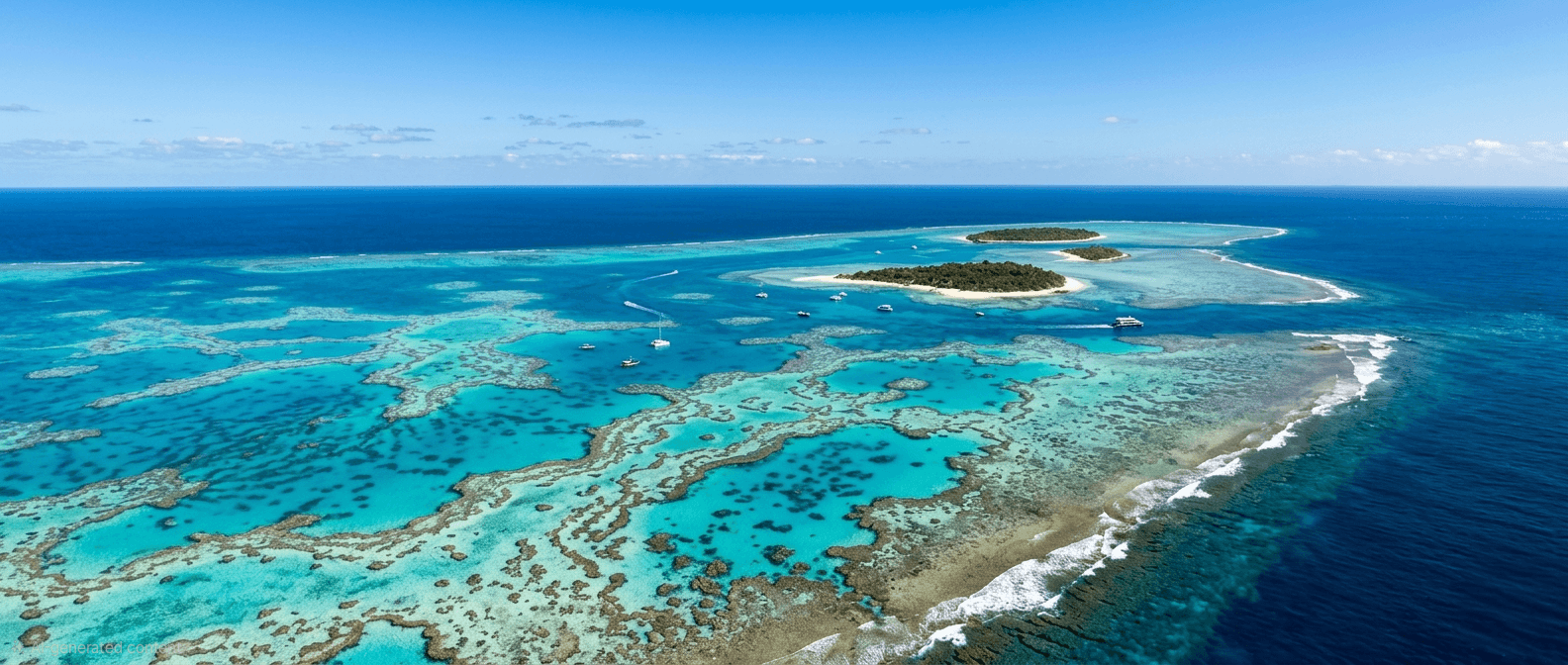 Great Barrier Reef aerial view